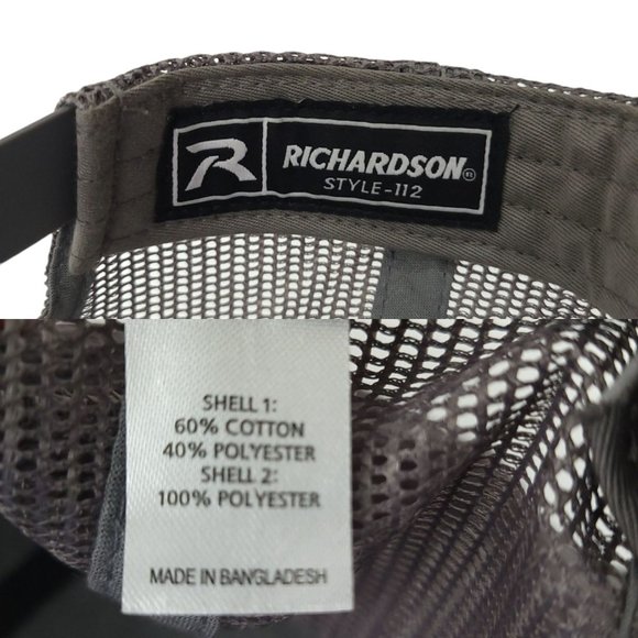 Buck Bald Brewing Mesh Snapback Cap Trucker Baseball Hat Blue Gray Richardson - Picture 12 of 12